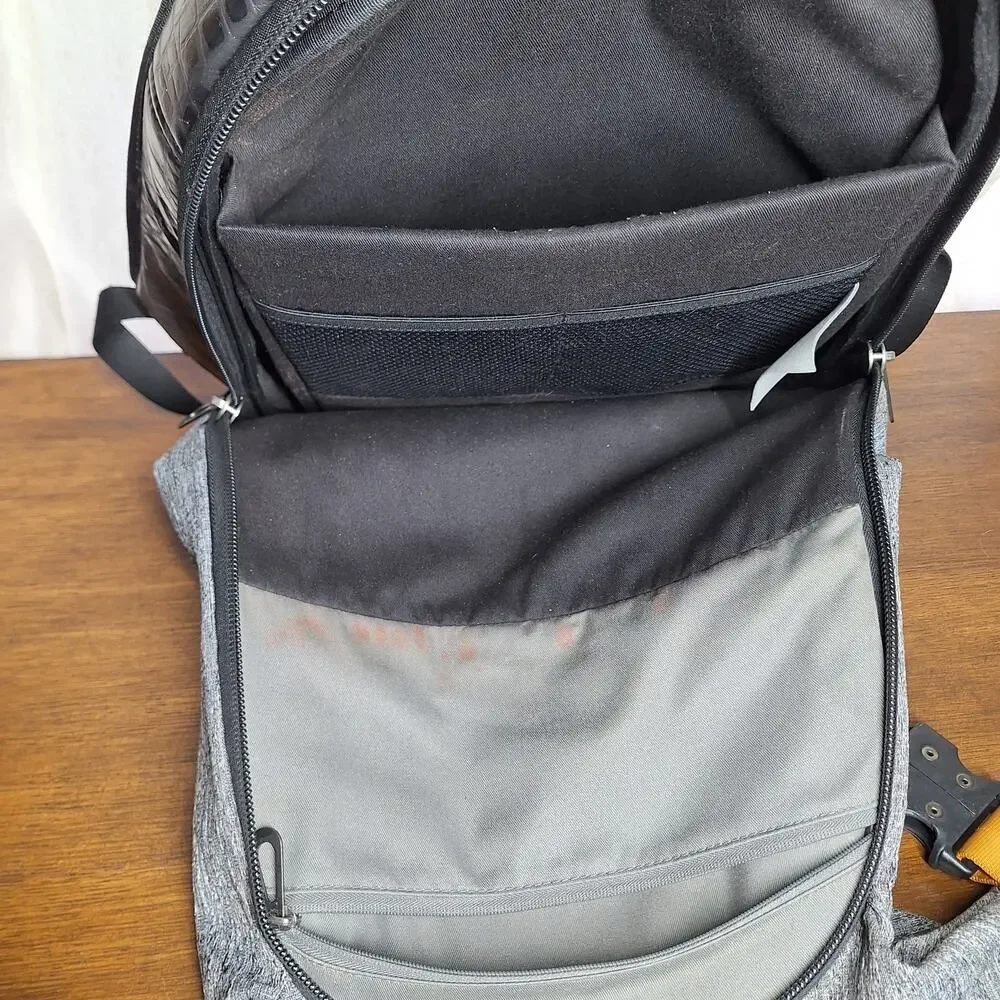 Cote&Ciel Nile Basalt Eco Yarn Backpack | Manganite Gray black travel bag large